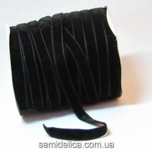Лента бархатная 1,0 см, черный