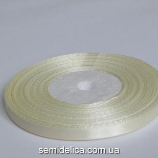 Лента атласная 0,6 см, молочный