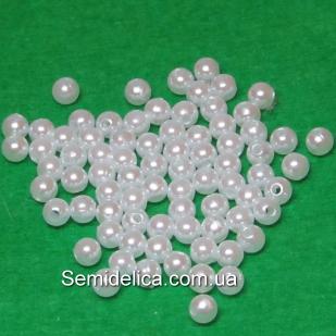 Бусины Жемчуг 5 мм, белый