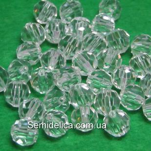 Бусины акрил 8мм круглая, прозрачная