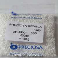 03050 Бисер Чехия 10/0, белый