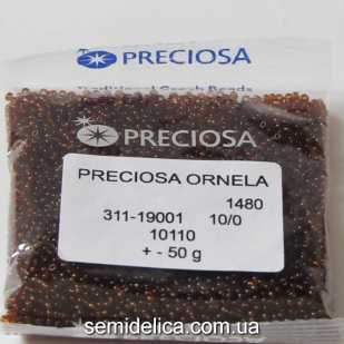 10110 Бисер Чехия 10/0, коричневый