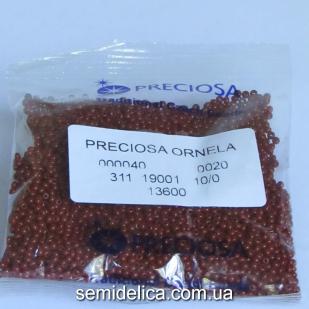 13600 Бисер Чехия 10/0, коричневый