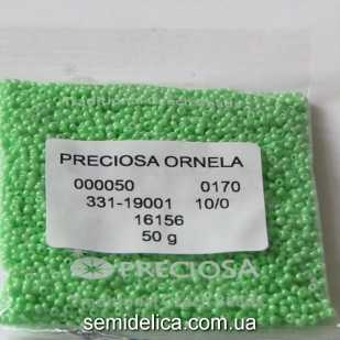16156 Бисер Чехия 10/0, салатовый