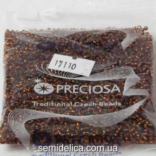 17110 Бисер Чехия 10/0, коричневый