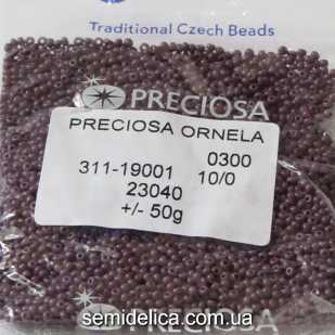 23040 Бисер Чехия 10/0, лиловый темный