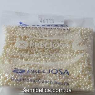 46113 Бисер Чехия 10/0, молочный