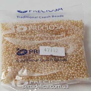 47112 Бисер Чехия 10/0, кремовый