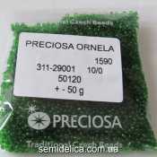 50120 Бисер Чехия 10/0, зеленый