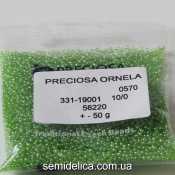 56220 Бисер Чехия 10/0, зеленый