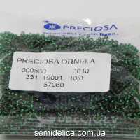 57060 Бисер Чехия 10/0, зеленый