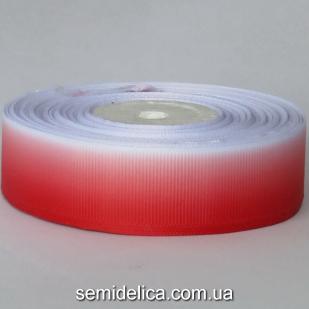 Лента репсовая 2,5 см, красный градиент