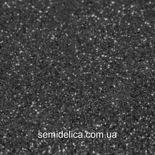 Фоамиран глиттерный на клеевой основе 20х30 см, черный