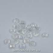 Бусины хрустальные 6х4мм Рондель, прозрачный с блеском АВ