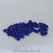 Бусины хрустальные 4х3мм Рондель, синий (сине-фиолетовый) непрозрачный глянец