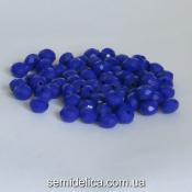 Бусины хрустальные 8х6мм Рондель, синий (сине-фиолетовый) непрозрачный глянец
