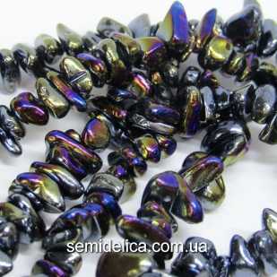 Имитация камня крошка сколы ПЛАСТИК, черный с блеском АБ