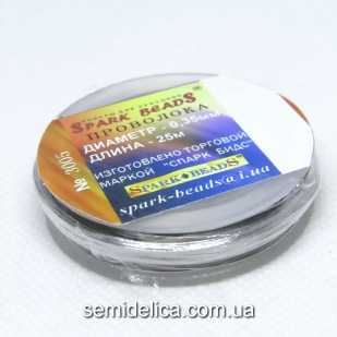 Проволока в катушке 0,35 мм, 25 м серебро