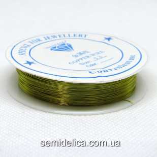 Проволока в катушке 0,30 мм, 30 м золото