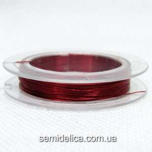 Проволока в катушке 0,30 мм, 10 м, красный