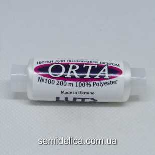 Нить для бисера ORTA 100 200 м, белый
