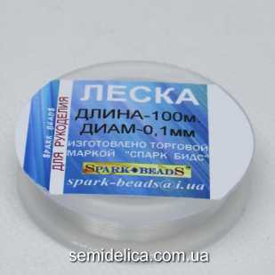 Леска 0,10 мм 100 м, прозрачная