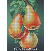 Схема для вышивки А4 бисером на габардине "Груши"