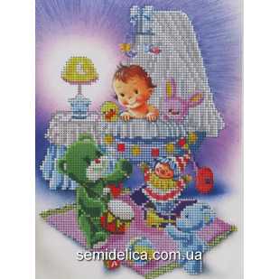 Схема для вышивки А4 бисером на габардине "Метрика для мальчика"