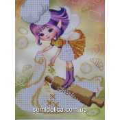 Схема для вышивки А4 бисером на габардине "Фея теста"