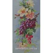 Схема для вышивки, панно, "Панно с виноградной веткой."