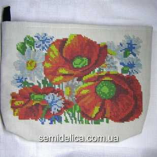 Косметичка для вышивки бисером, букет