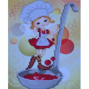 Схема для вышивки А5 бисером на габардине "Фея компотика" 