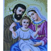Схема для вышивки А4 бисером на габардине "Святое семейство"