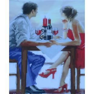 Схема для вышивки А4 бисером на габардине "Рука в руке"