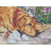 Схема для вышивки А3 бисером на габардине "Дружба"