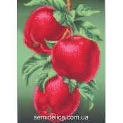 Схема для вышивки А4 бисером на габардине "Яблоки"