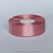 Лента атласная 2,5 см, розовый перламутр