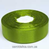 Лента атласная 2,5 см, оливковый