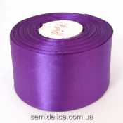 Лента атласная 5,0 см, фиолетовый