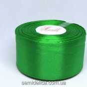 Лента атласная 5,0 см, зеленый светлый
