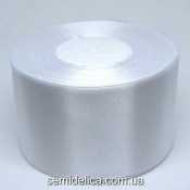 Лента атласная 5,0 см, белый