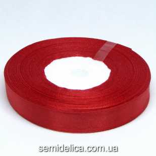 Лента атласная 1,2 см 23 м, красный