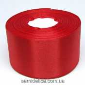 Лента атласная 5,0 см, красный
