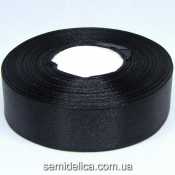 Лента атласная 2,5 см, черный