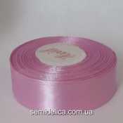 Лента атласная 2,5 см, розово-сиреневый