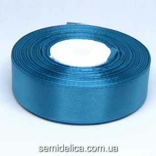 Лента атласная 2,5 см, бирюзовый