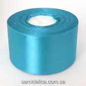 Лента атласная 5,0 см, бирюзовый