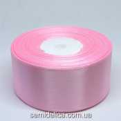 Лента атласная 4,0 см, розовый светлый