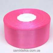 Лента атласная 4,0 см, розовый яркий
