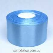 Лента атласная 5,0 см, голубой